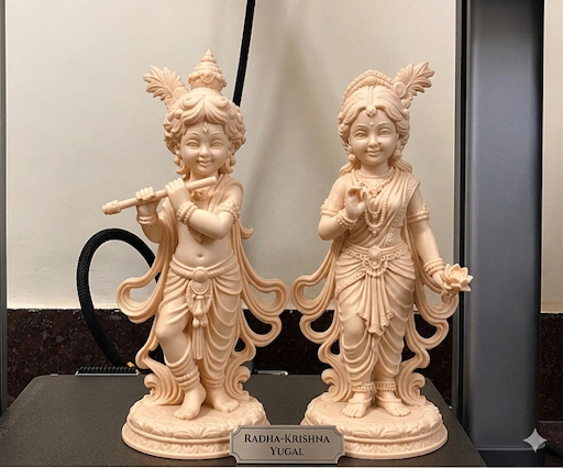 Radha Krisha Cute Miniature 3D Model (5 Inch)